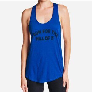 NWT Z by Zella Blue Racerback Tank Top Medium Running Quote